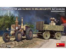 1:35 Dt. Schlepper m. Sd.Anh. Ost/Drill.