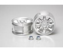 M-Chassis 8-Spoke Wheels, RC rims, chrome 24mm