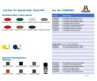 1:24 Fiat 131 Abarth Rally OLIO FIAT