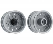 1:14 Trailerwheel, wheel rim, silver wide tire