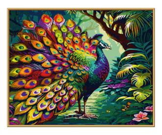 Peacock 40 x 50 cm - Painting by Numbers