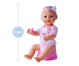 Poupée New Born Baby 43 cm avec accessoires roses