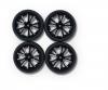 1:10 M-Design Wheel Set, RC wheels, silver black