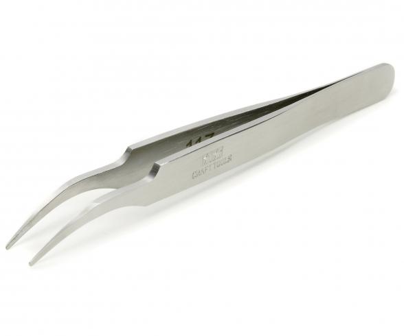 Angled Round Tip Tweezers, Craft Tool, Steel