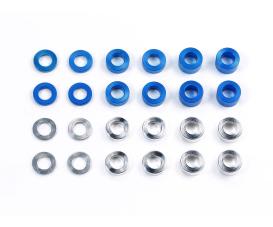 Aluminum Spacer Set 5,5/3mm blue/silver