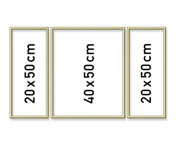 Triptych Painting by Numbers Frame 50 x 80 cm