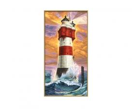 Leuchtturm "Roter Sand" 40 x 80 cm – Malen nach Zahlen