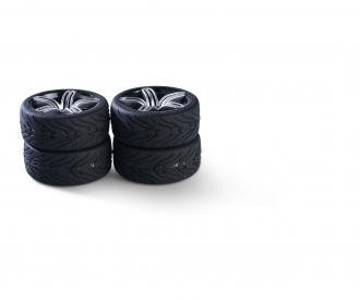 1:10 6S Style Wheel Set, RC wheels, silver