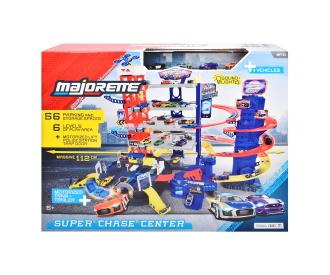 Majorette Super Chase Center – 5-stöckiges Parkhaus Mit Licht & Sound + Porsche Discovery Set – 22 Modellautos