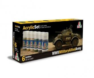 Italeri Acrylic Set WWII Military Allied Army