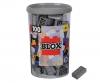 Blox 100 briques grises 8 plots en boîte