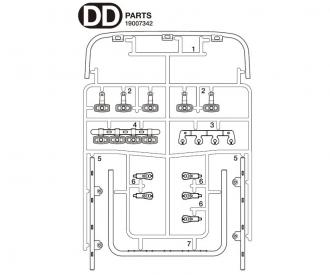 Scania 770S Light Bar, model parts set