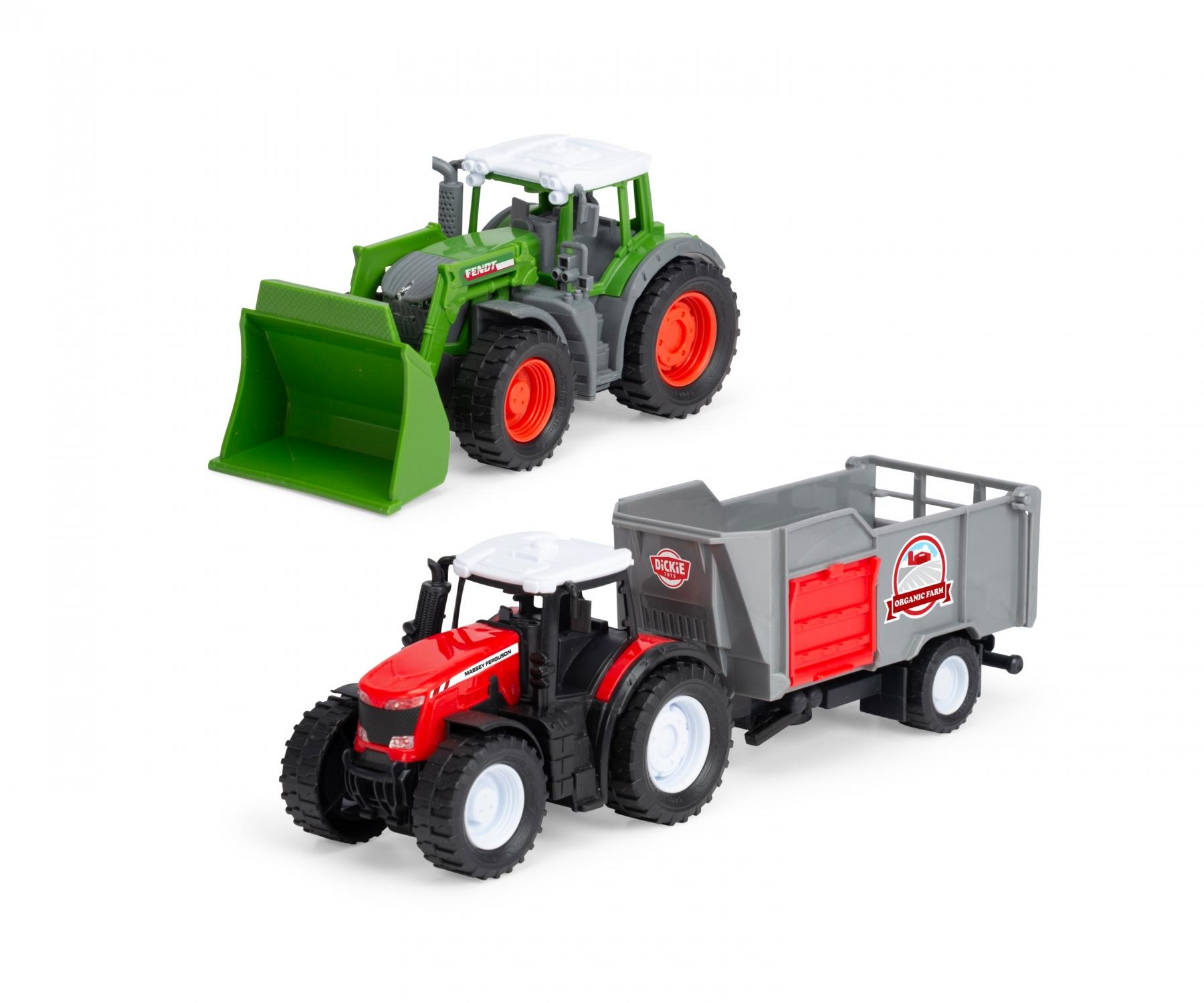Dickie ABC – Tracteur Fendt 30 Cm Avec Remorque – Figurine Vache – Sons Et Lumières – Jouet Ferme Dès 12 Mois
