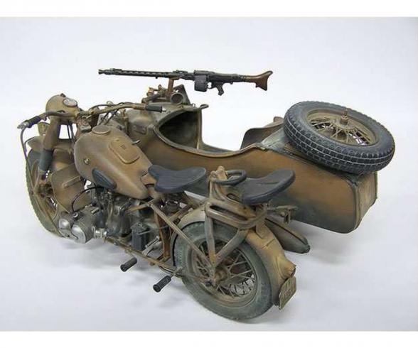 1:9 Moto militaire allemande avec side-car