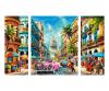 Cuba Nostalgia Triptych - Painting by Numbers