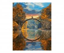 Devil's Bridge at Lake Rakotzsee 40 x 50 cm - Painting by Numbers