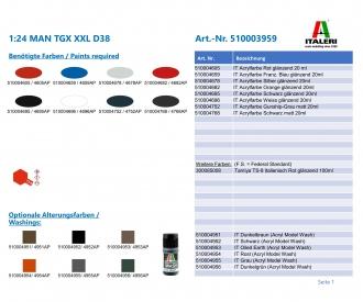Italeri MAN TGX XXL D38 1:24 Truck Model Kit