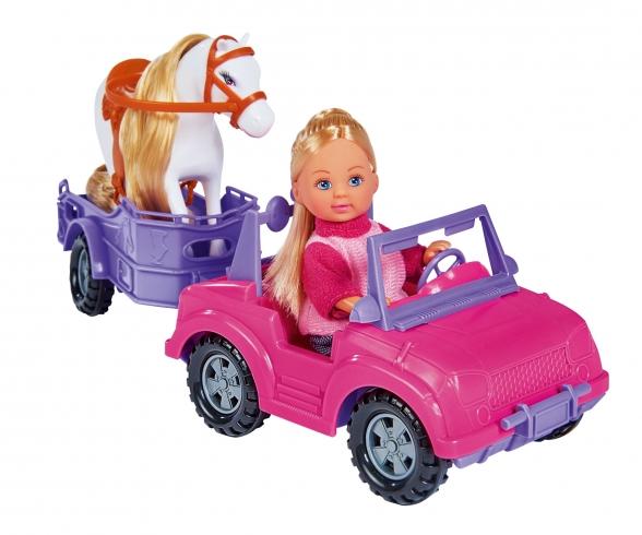 Evi Love Jeep avec van à chevaux et poney