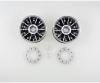 1:14 Trailer Wheels 30mm Hex(2)Flat Chro