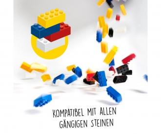 Blox - 100 4er Bausteine gelb - kompatibel mit bekannten Spielsteinen