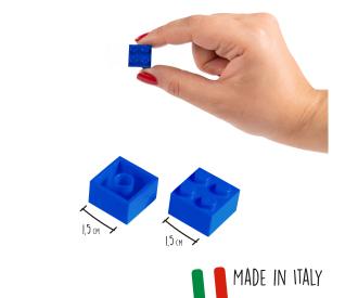 Blox 100 briques bleues 4 plots en boîte