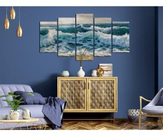 Une mer houleuse - peinture par numéros