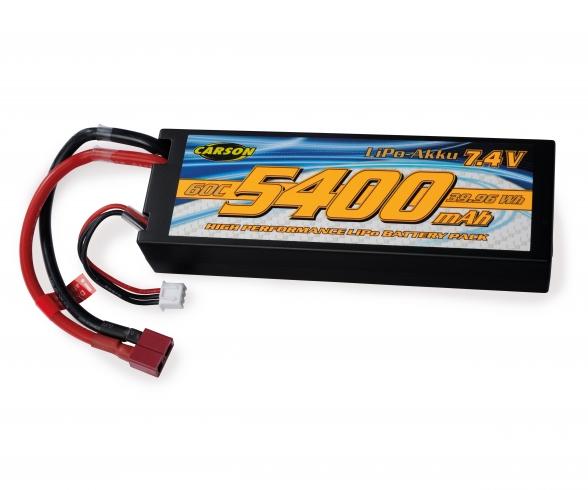 7,4V/5400mAh 60C LiPO Race Akku T-Pl. HC