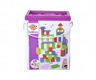Coloured Wooden Blocks - 50 Pieces