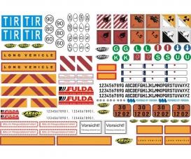 1:14 Sticker-Sheet Truck Caution-Signs