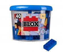 Blox - 40 briques de 8 pièces bleues - compatibles avec les briques de jeu connues