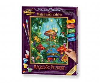 Magic mushroom village - painting by numbers