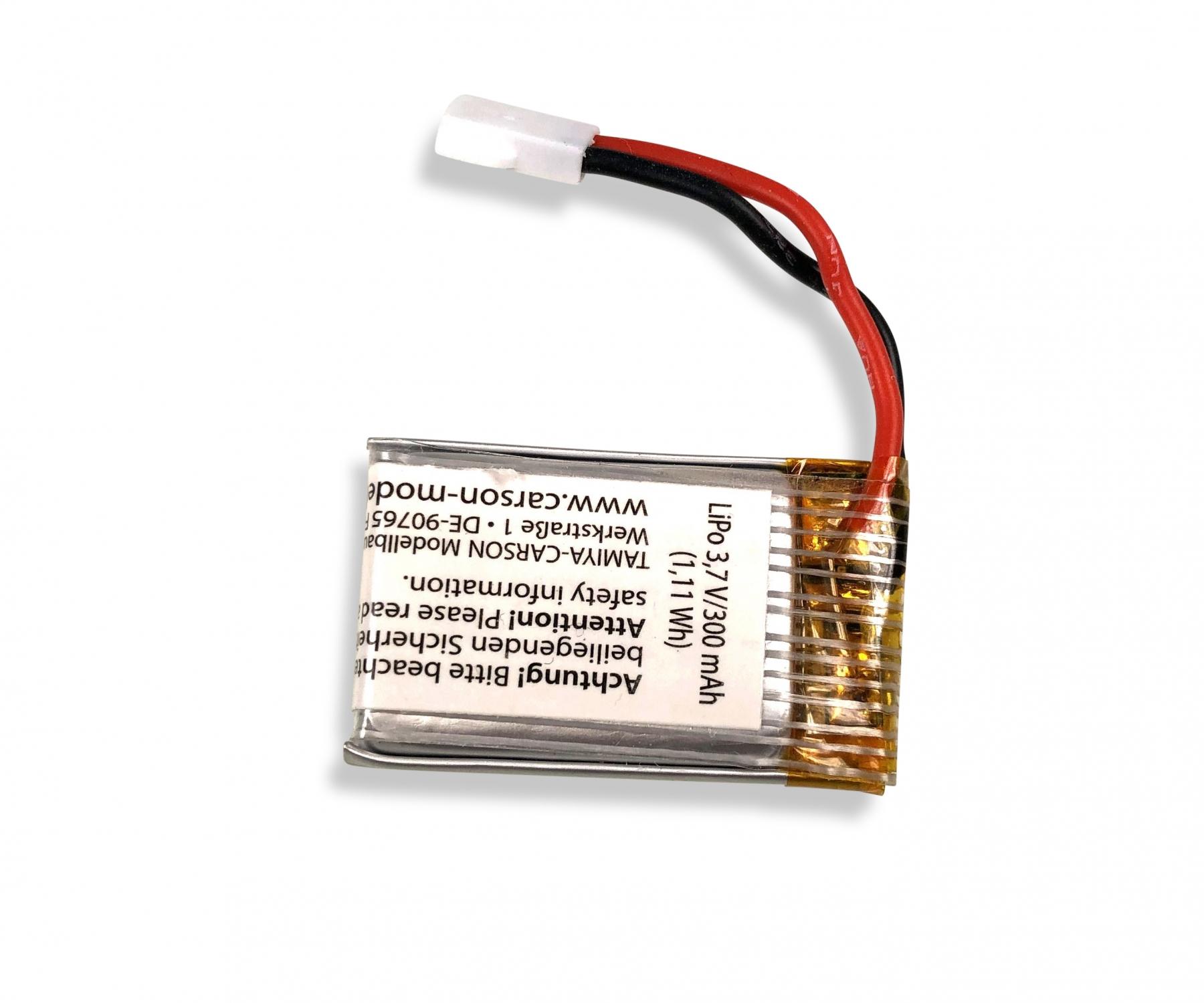 efaso Akku 3,7V 350mAh Li-Po weißer flacher Stecker passend für Syma X3