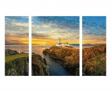 On the Coasts of Ireland Triptych - Painting by Numbers