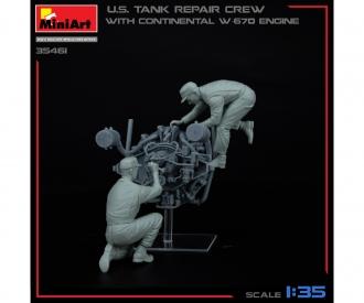 1:35 US Panzer Reparatur - Crew mit W670 Motor