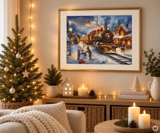 Christmas Express 40 x 50 cm - Painting by Numbers