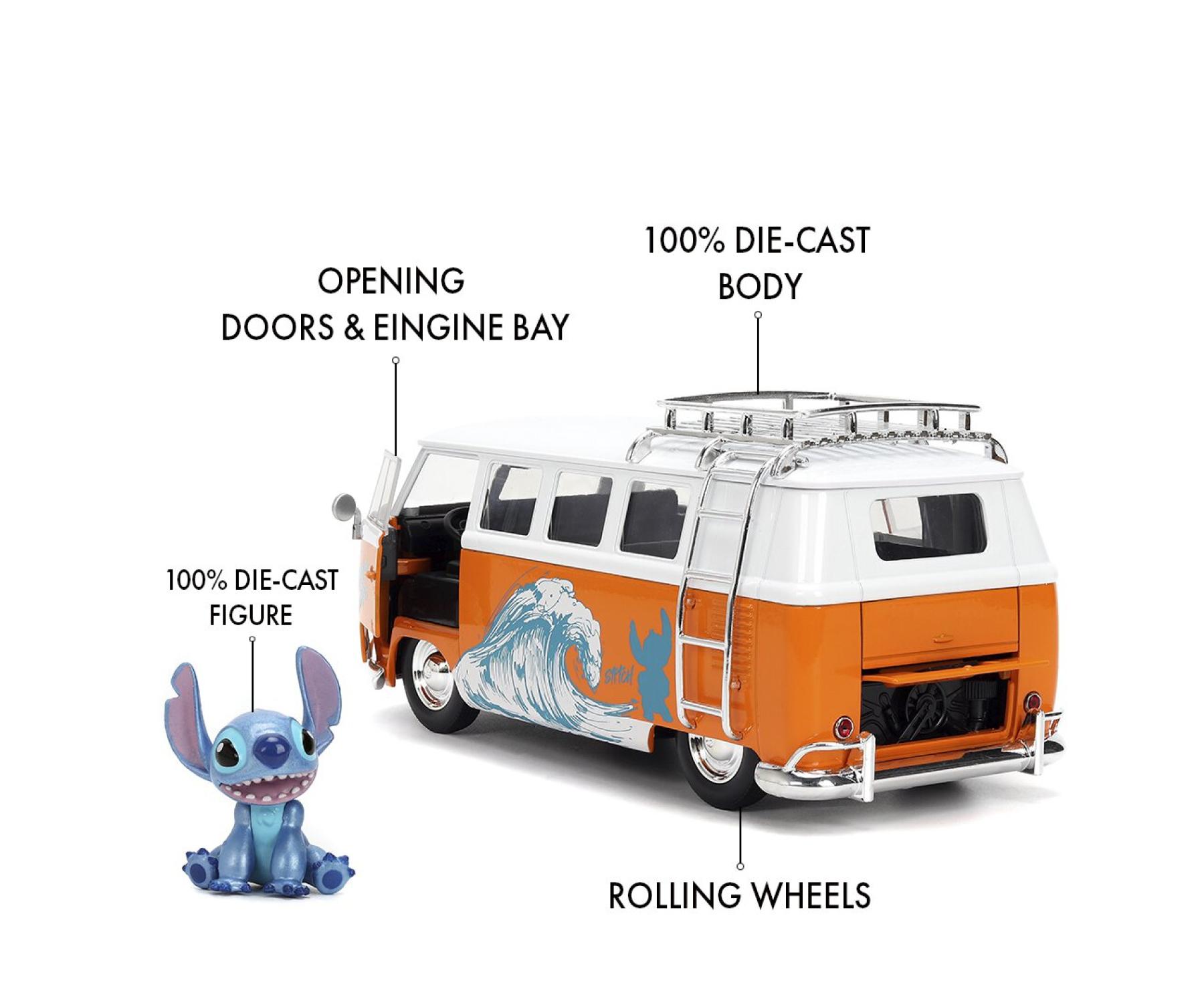 Buy Stitch 1961 VW Beetle 1:24 online | Jada Toys