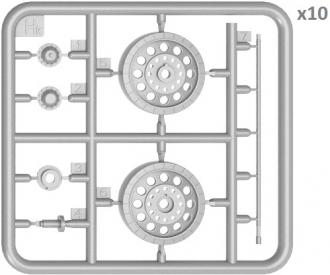 1:35 Galets de roulement T-54 première production (10+4)