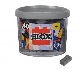 Blox - 40 briques de 8 pièces grises - compatibles avec les briques de jeu connues