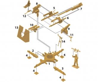 1:72 FLAK 37 AA Gun, 8.8cm (1 fast ass.)