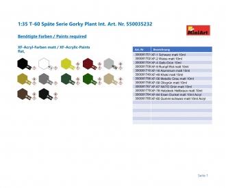 1:35 T-60 Späte Serie Gorky Plant Int.