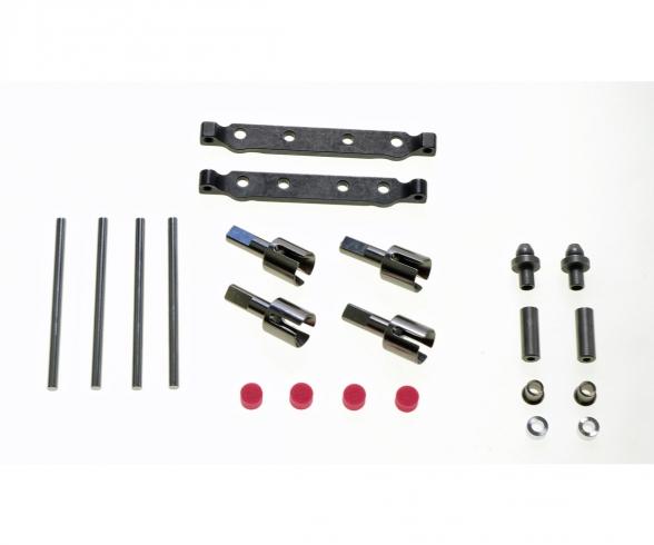 TT-02S Steel Suspension Mount Set F/R for Chassis