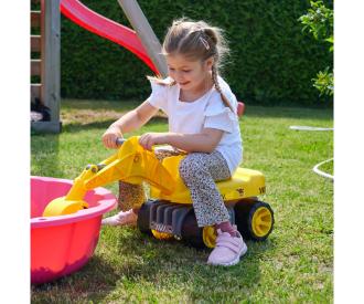 BIG Power Worker Maxi Digger with 360° Seat and Soft Tyres