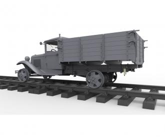 1:35 1,5to Railroad Truck AA Type w/Rail