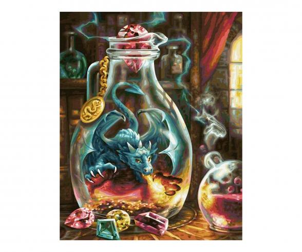 Der Drache 40 x 50 cm – Malen nach Zahlen