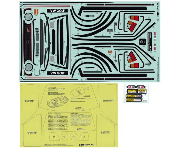 1:10 VW Golf II GTI 16V Sticker Bag, decal set