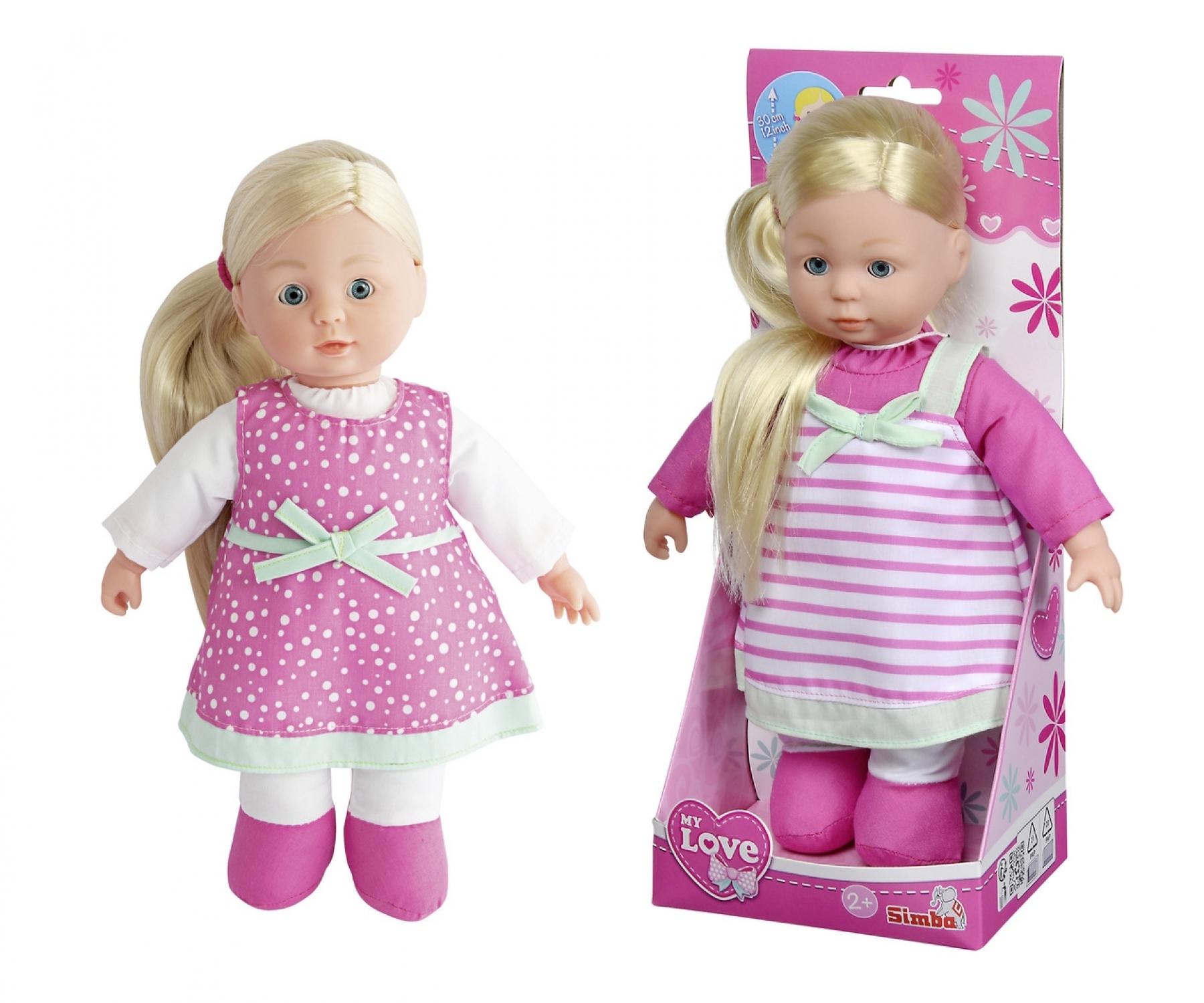 Simba My Love Freundin – Blonde Weichkörperpuppe Mit Süßem Kleid, Ca. 30 Cm, Für Kinder Ab 2 Jahren