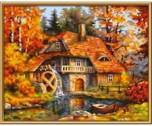 Old Mill 24 x 30 cm - Painting by Numbers