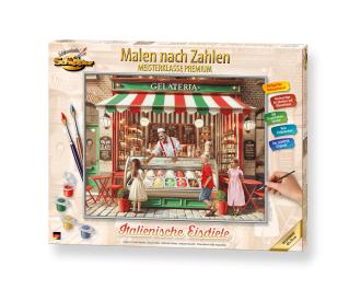 Italienische Eisdiele Malen nach Zahlen