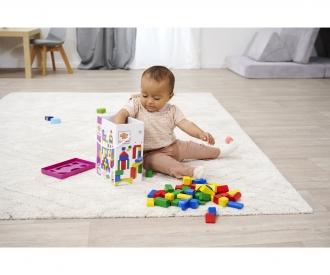Coloured Wooden Blocks - 50 Pieces