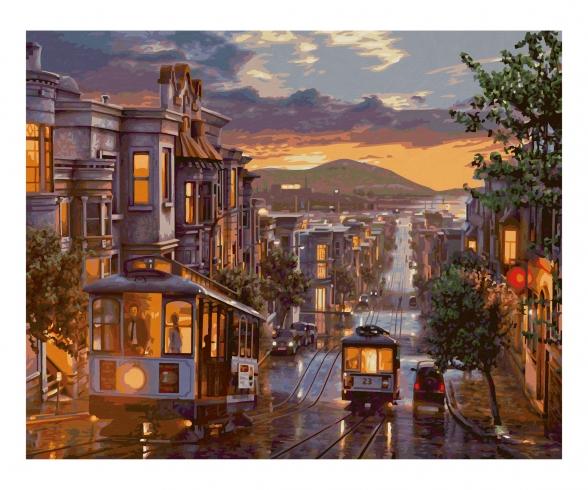 Evening in San Francisco 40 x 50 cm - Painting by Numbers